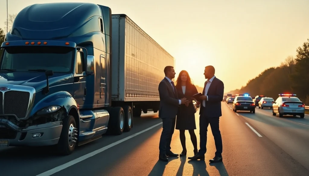 Injured person speaking with a lawyer about a truck accident settlement claim
