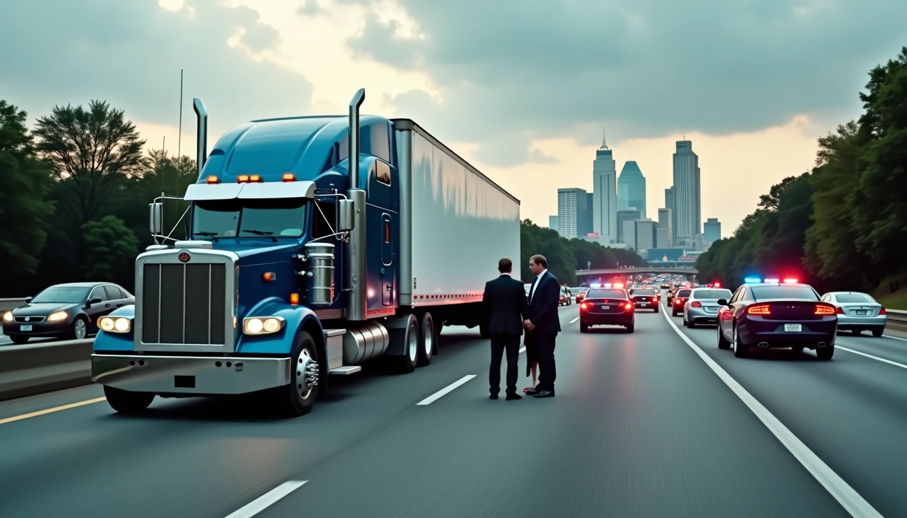 Atlanta truck accident attorney providing legal advice to an injured client.